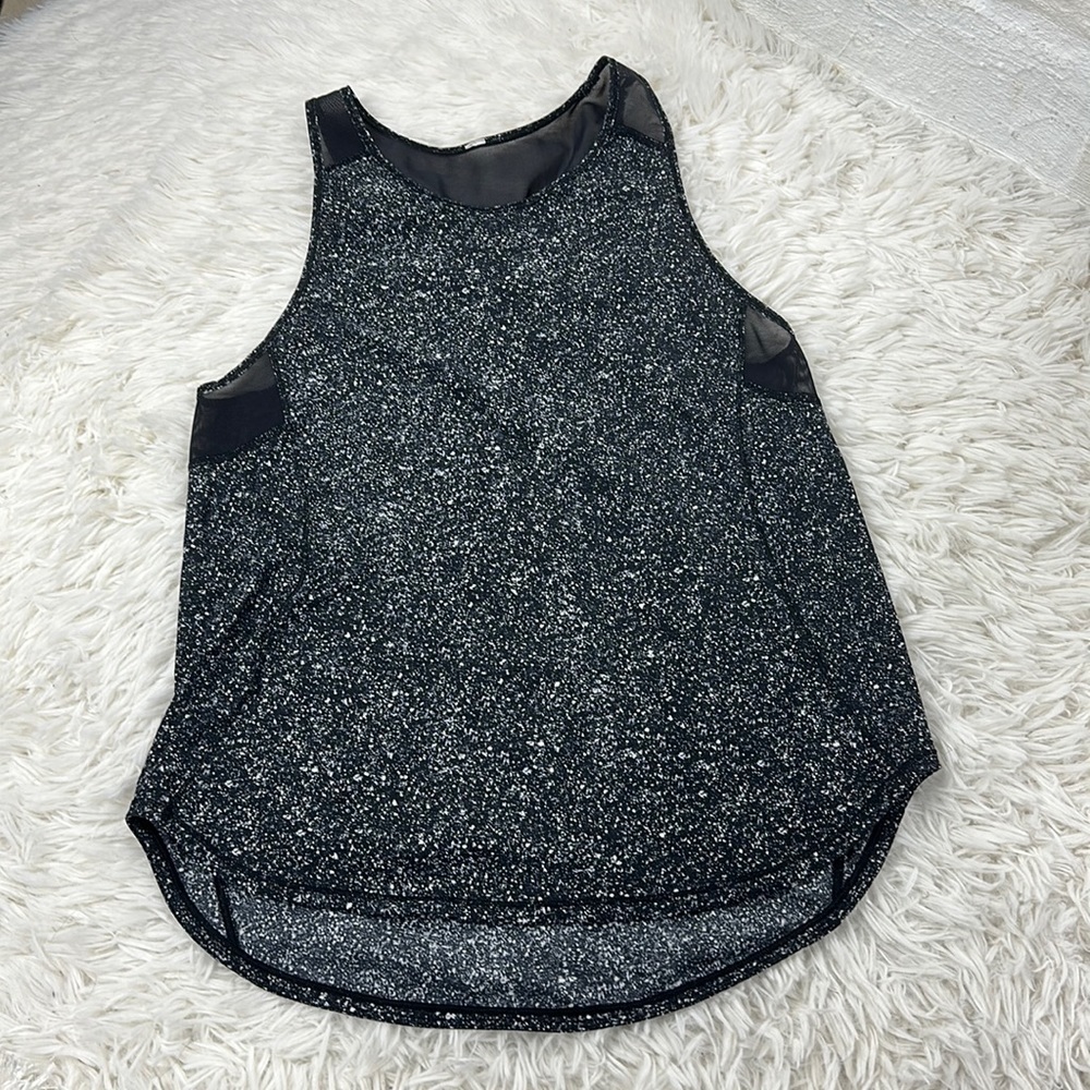 Lululemon Sculpt Tank II Splatter White Black / Black